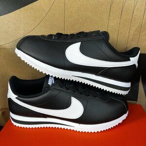 NEW Nike Cortez Leather Black White DN1791 001 Women Size 6